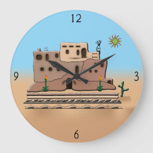 Clay House Large Clock Große Wanduhr