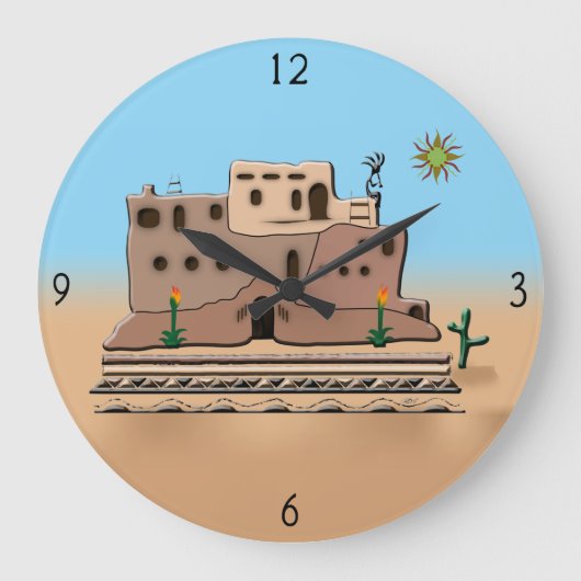 Clay House Large Clock Große Wanduhr (Vorderseite)