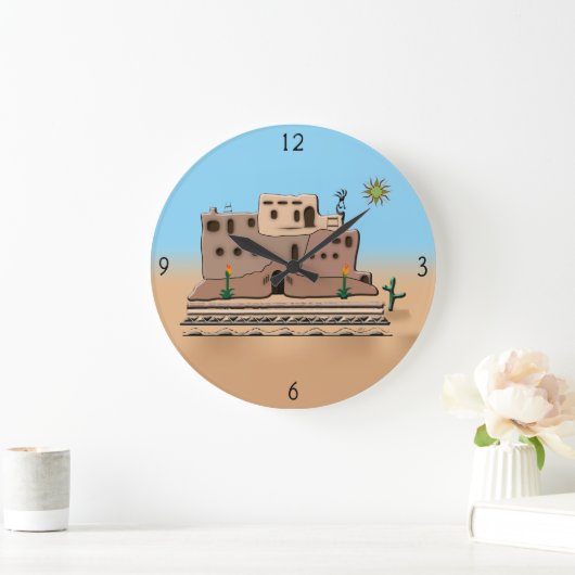 Clay House Large Clock Große Wanduhr (Zuhause)