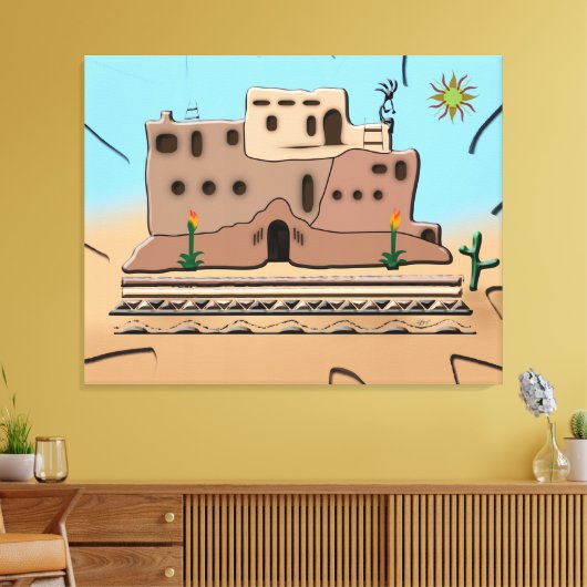 Clay House Leinwanddruck (Insitu (Wohnzimmer))