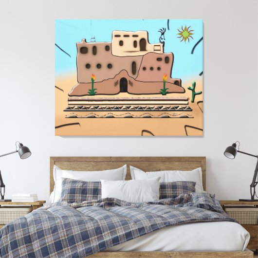 Clay House Leinwanddruck (Insitu (Schlafzimmer))