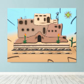 Clay House Leinwanddruck (Insitu (Holzboden))