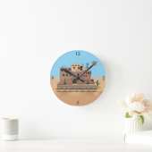 Clay House Round Clock Runde Wanduhr (Zuhause)