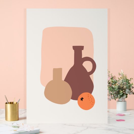 Clay Jars and Orange Acrylschild (Hochzeit)