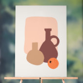 Clay Jars und Orange Acrylschild (Neutral)