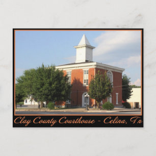 Clay Landkreis Courthouse - Celina, TN Postkarte