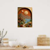 "Clay Leinwand: Moonlit Magic in den Schweizer Alp Poster (Küche)