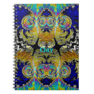 CLAY ~ mehrfarbiges Fraktal Notizblock