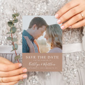 Clay Moderne Typografie Minimalistische Foto Hochz Save The Date