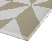 Clay Monogram Geometric Deko Cube Pattern Schneidebrett (Ecke)