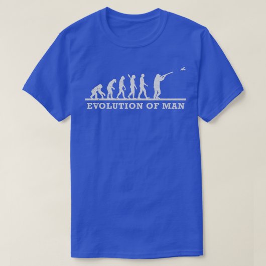 Clay Pigeon Funny Evolution of Man T-Shirt (Design vorne)