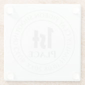 Clay Pigeon Shooting 1. Preis Trophäe Award Glasuntersetzer (Rückseite)