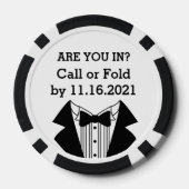 Clay Poker Chip Trauzeuge oder Trauzeuge Einladen (Rückseite)