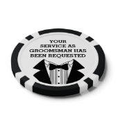 Clay Poker Chip Trauzeuge oder Trauzeuge Einladen (Oberseite)