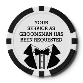 Clay Poker Chip Trauzeuge oder Trauzeuge Einladen