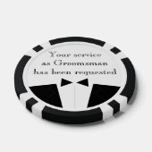 Clay Poker Chip Trauzeuge oder Trauzeuge Einladen (Einzeln)