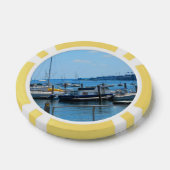 Clay Poker Chips Boston City Hafen Segel-Schiff se (Einzeln)