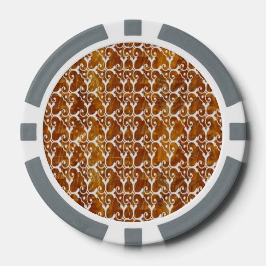 Clay Poker Chips Golden Jewel Patterns (Vorderseite)