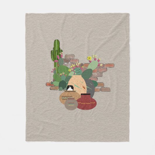Clay Pots Fleece Blanket (Vorderseite)