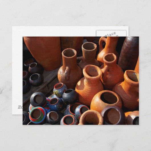 Clay Pots, Hazyview, Mpumalanga, Südafrika Postkarte (Vorne/Hinten)