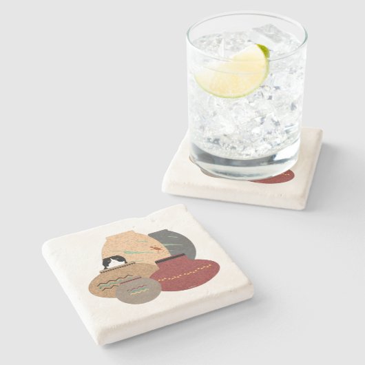 Clay Pots Stone Untersetzer (Seitenansicht)