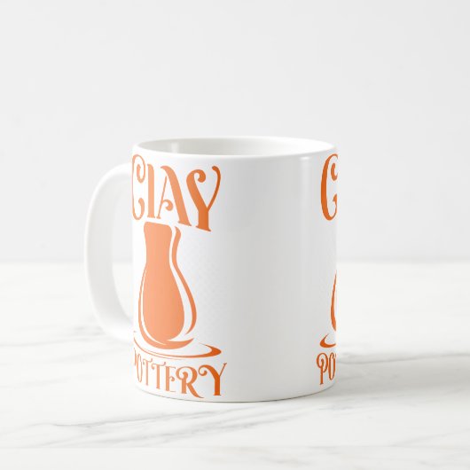 Clay Pottery Retro Kaffeetasse (Vorderseite Links)