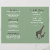 Clay Safari Giraffe, Rustic Wedding Program (Vorderseite)