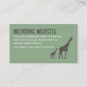 Clay Safari Giraffe, Rustic Wedding Website Begleitkarte (Vorderseite)