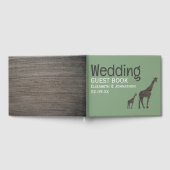 Clay Safari Giraffe, Rustikale Hochzeit Gästebuch (Voll)