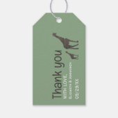 Clay Safari Giraffe, Rustikale Hochzeit Geschenkanhänger (Vorderseite)