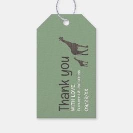 Clay Safari Giraffe, Rustikale Hochzeit Geschenkanhänger