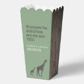 Clay Safari Giraffe, Rustikale Hochzeit Geschenkschachtel (Vorderseite)