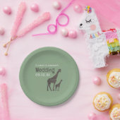 Clay Safari Giraffe, Rustikale Hochzeit Pappteller (Party)