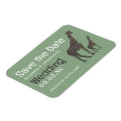 Clay Safari Giraffe, Rustikale Hochzeit rettet das Magnet (Linke Seite)