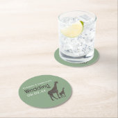 Clay Safari Giraffe, Rustikale Hochzeit Runder Pappuntersetzer (Vor Ort)