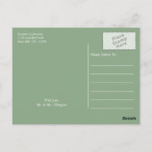 Clay Safari Giraffe, Rustikale Hochzeit Speichern Postkarte (Rückseite)