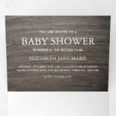 Clay-Seepferd, Baby-Duschsuite Dreifach Gefaltete Einladung (Innen Erste Seite)