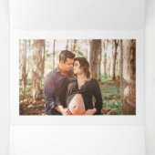 Clay-Seepferd, Baby-Duschsuite Dreifach Gefaltete Einladung (Innenseite Mitte)