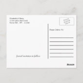 Clay Seepferd Beach Hochzeit Save the Date Postkarte (Rückseite)