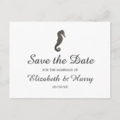 Clay Seepferd Beach Hochzeit Save the Date Postkarte (Vorderseite)
