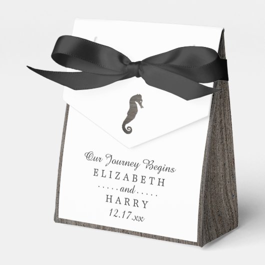 Clay Seepferd Beach Wedding Geschenkschachtel (Vorderseite)
