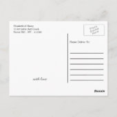 Clay Seepferd Beach Wedding Vielen Dank Postkarte (Rückseite)