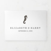 Clay Seepferd Wedding Suite Dreifach Gefaltete Einladung (Cover)