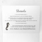 Clay Seepferd Wedding Suite Dreifach Gefaltete Einladung (Innen Erste Seite)