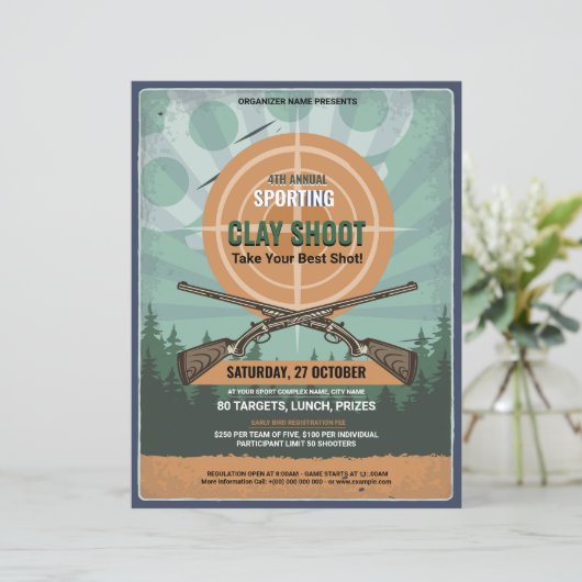 Clay Shoot Completition Flyer (Stehend Vorderseite)