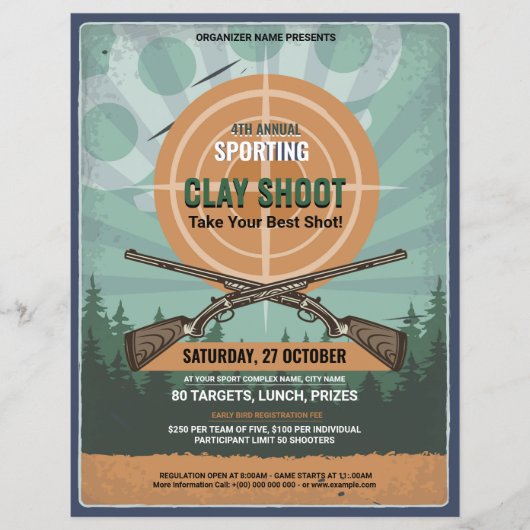 Clay Shoot Completition Flyer (Vorderseite)