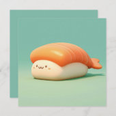 Clay Shrimp Nigiri Sushi Illustration Postcard (Vorne/Hinten)