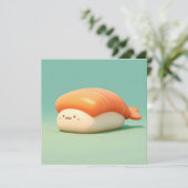 Clay Shrimp Nigiri Sushi Illustration Postcard (Stehend Vorderseite)