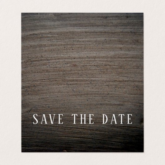 Clay-Slab-Effekt, Foto-Save the Date-Karte Visitenkarten (Außenseite Aufgefaltet)