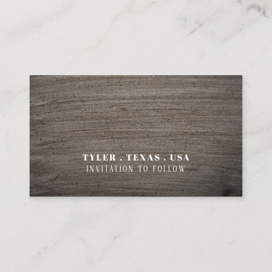 Clay Slab-Effekt, Save the Date Begleitkarte (Rückseite)